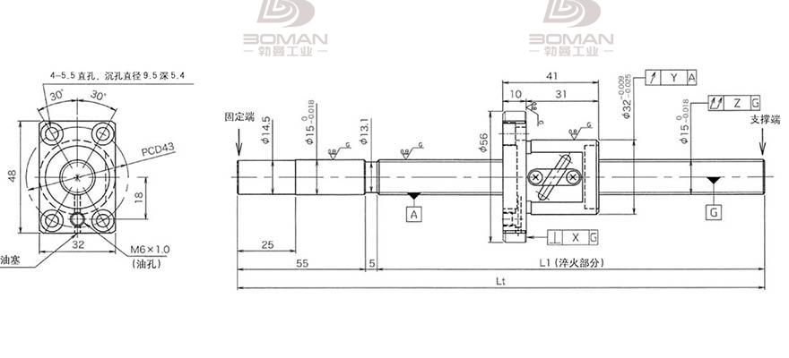KURODA GG1504DS-BALR-0600A 黑田精工丝杆怎么安装图解