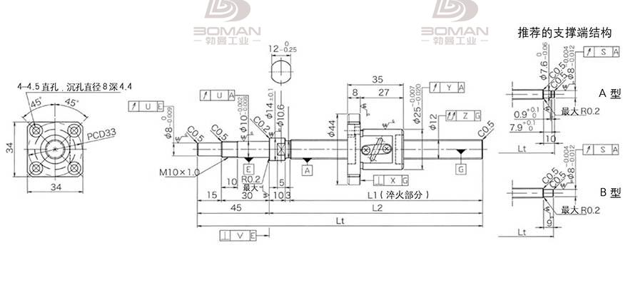 KURODA GP1202DS-AAPR-0400B-C3F hcnc黑田精工丝杆代理