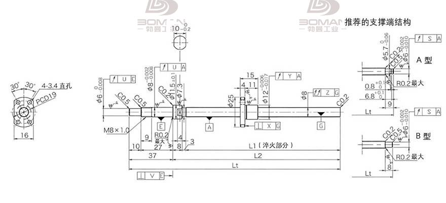 KURODA DP0801JS-HDNR-0180B-C3S 黑田丝杆多少钱一米